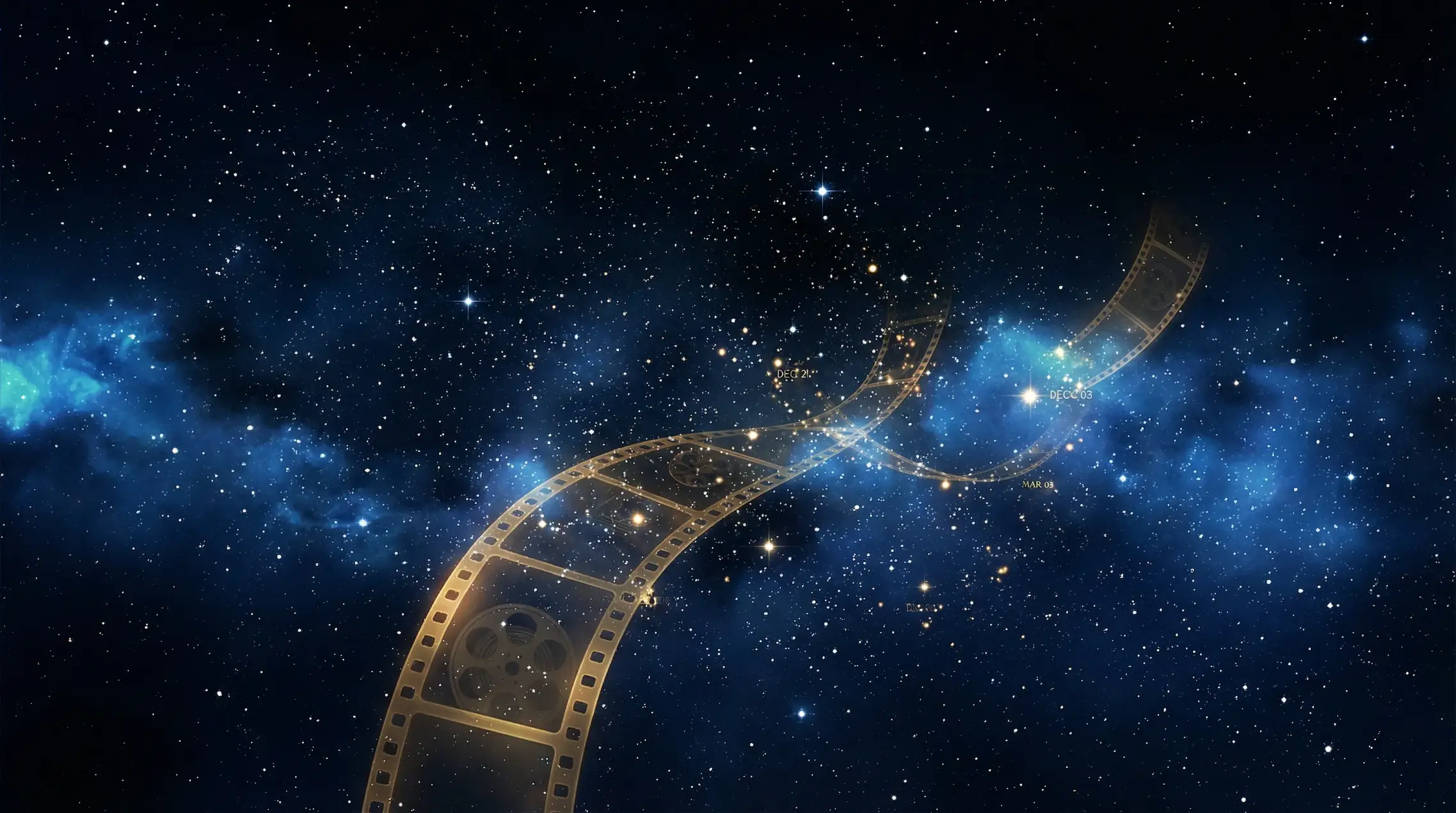 玩偶姐姐 全球首映星空时间轴背景