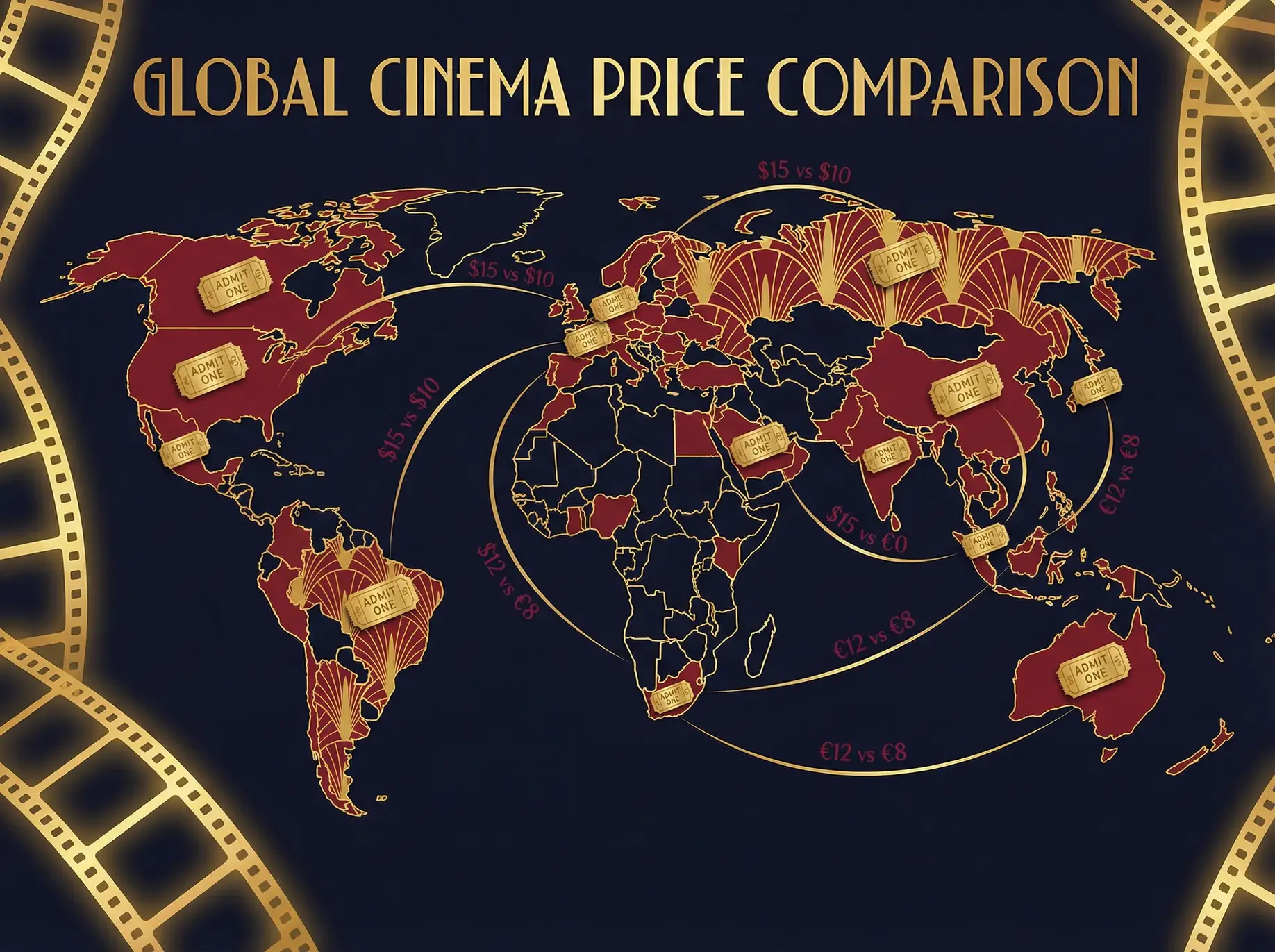 玩偶姐姐 全球电影票价比较地图